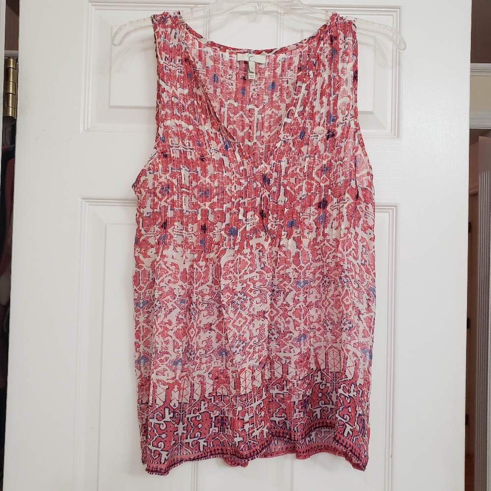 Joie Tank Top Patterned Sleeveless Blouse